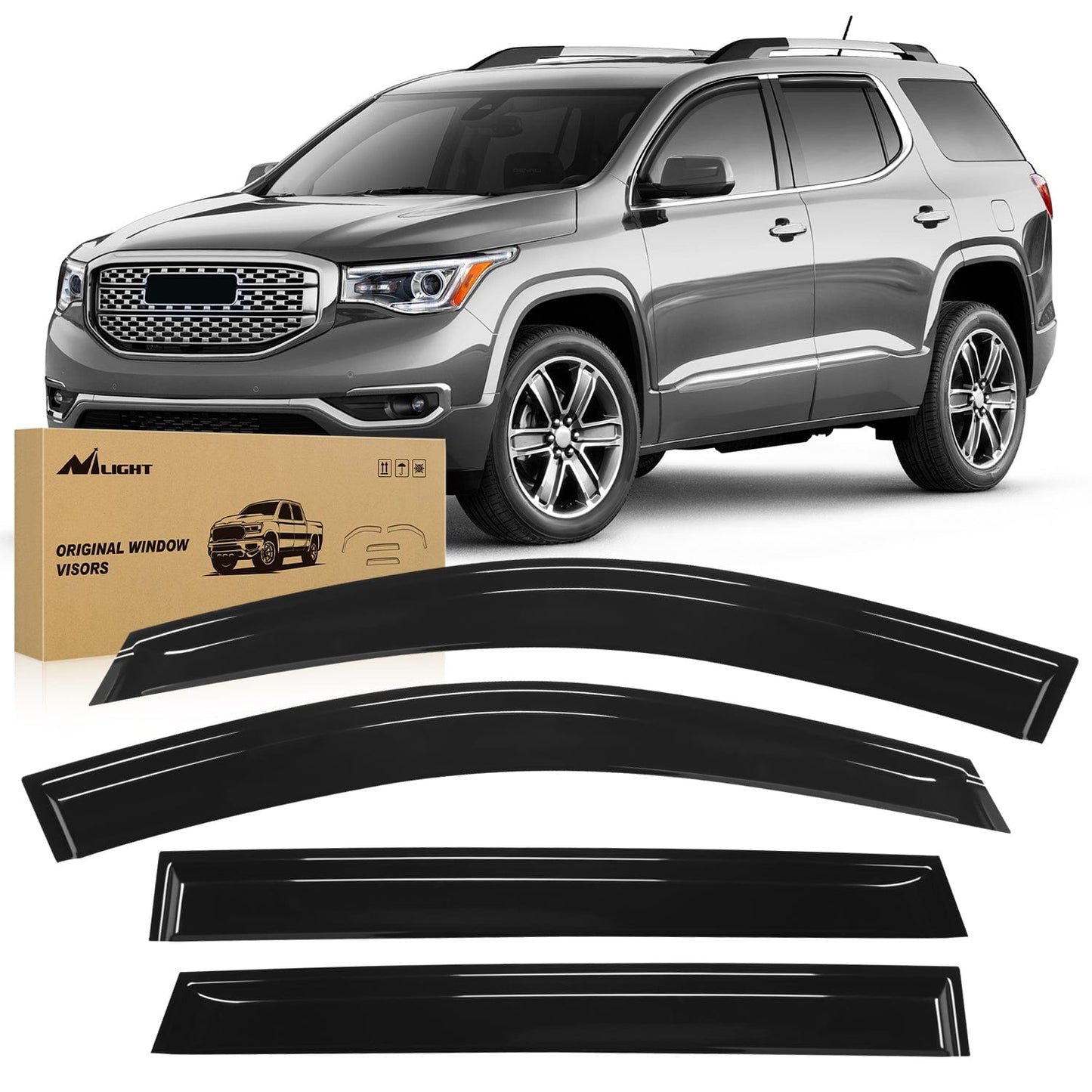 Rain Guards 4pcs Rain Guards For GMC Terrain 2010 2011 2012 2013 2014 2015 2016 2017