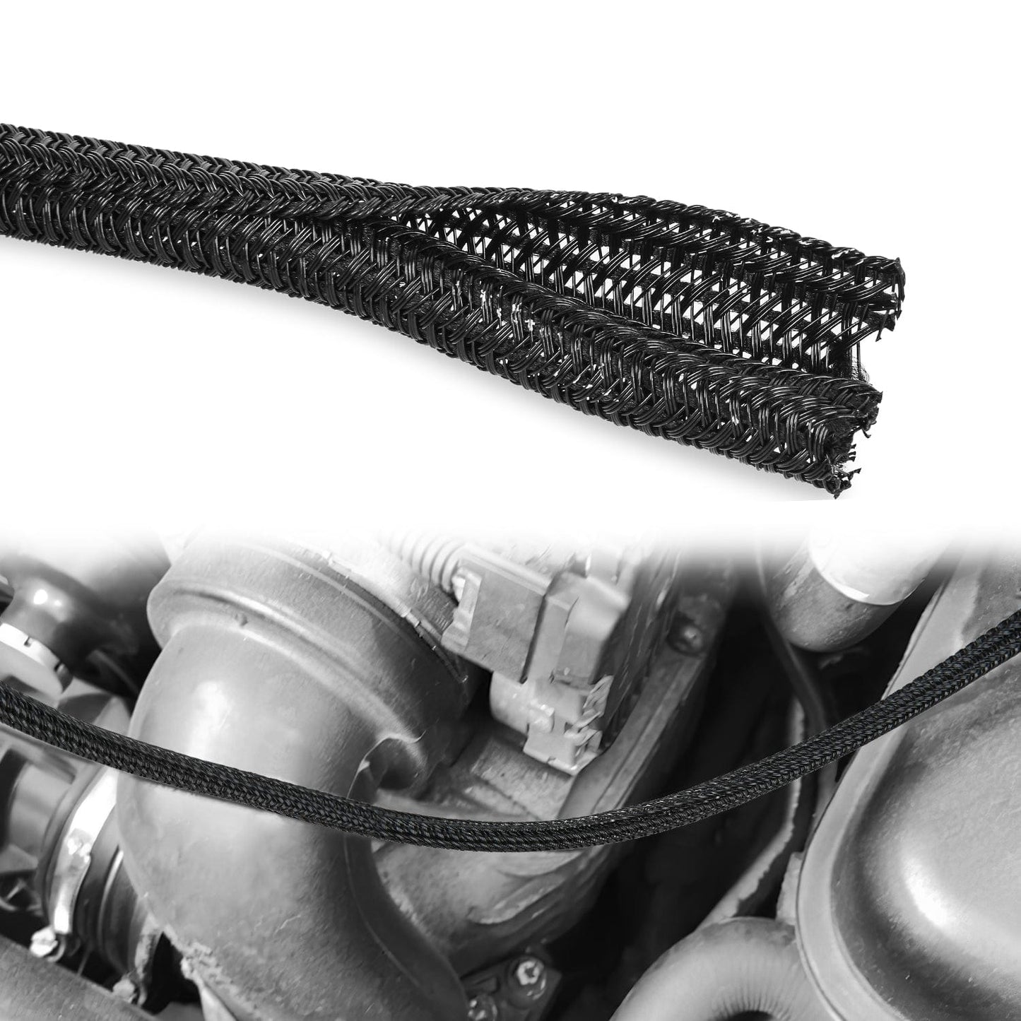 Wiring Harness Kit 10ft-1/4inch Cable Management Sleeves