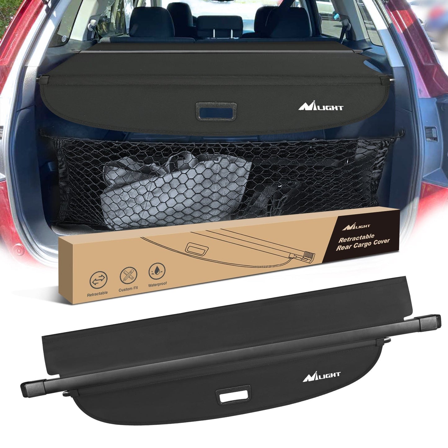 Trunk Cargo Cover 2010 2011 2012 2013 2014 Subaru Outback Retractable Trunk Cargo Cover With Trunk Storage Net