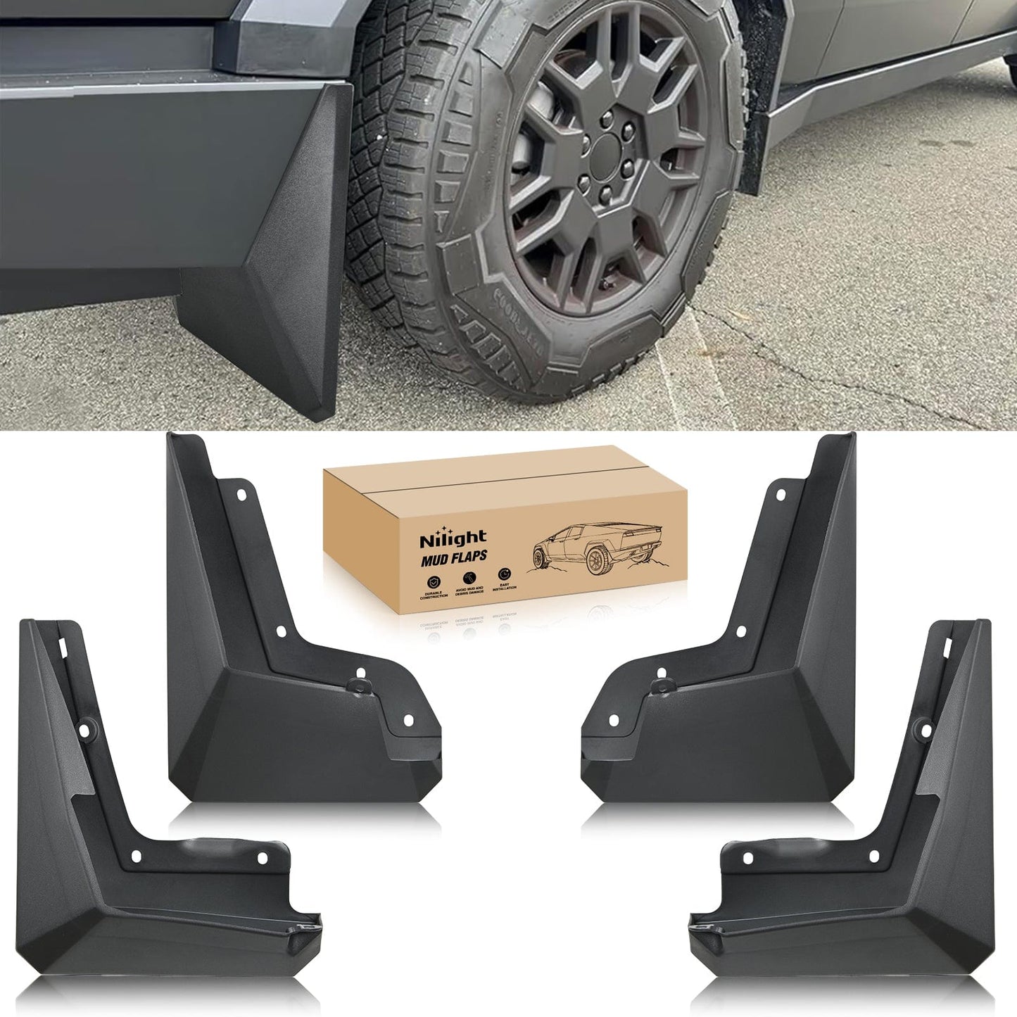 Fender Mud Flaps for Tesla Cybertruck 2023 2024 2025