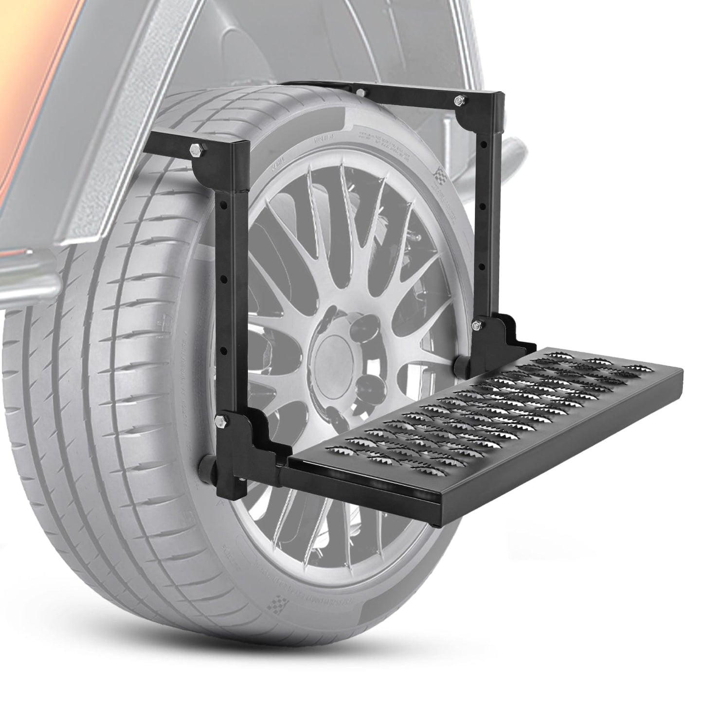 Running Board Folding Heavy Duty Tire Step To Fit tires from 10Inch to 14Inch Tire Width