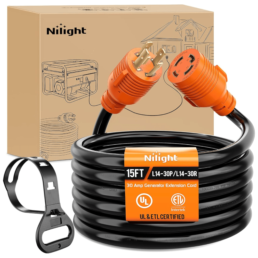 30Amp 15FT Generator Extension Cord Nilight