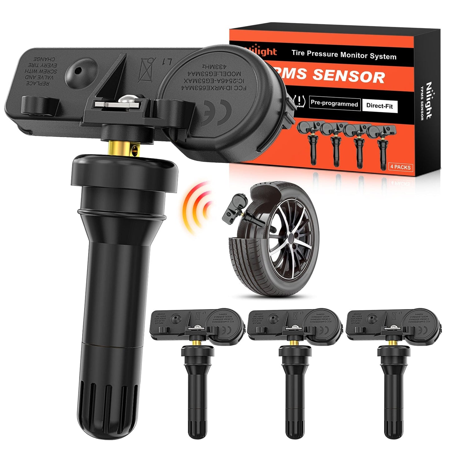 inflator 2008 2009 2010 Dodge Grand Caravan Journey Jeep Commander Routan 2006 2007 2008 2009 2010 Chrysler 300 Town & Country 433Mhz Tire Pressure Monitoring Sensor