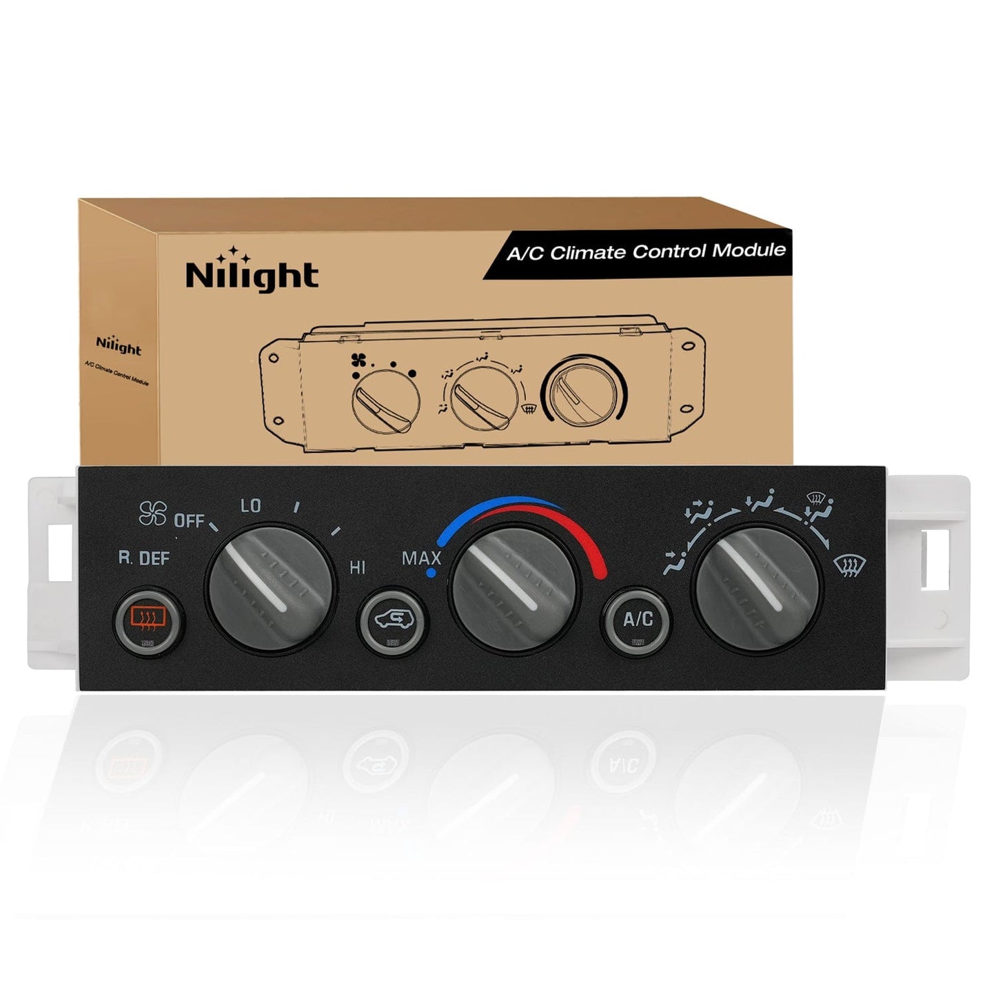 Climate Control Module A/C Heater Climate Control Module Switch Compatible with 1996 1997 1998 1999 2000 Chevy GMC C1500 2500 3500 K1500 Truck Replacement Air Conditioning Panel