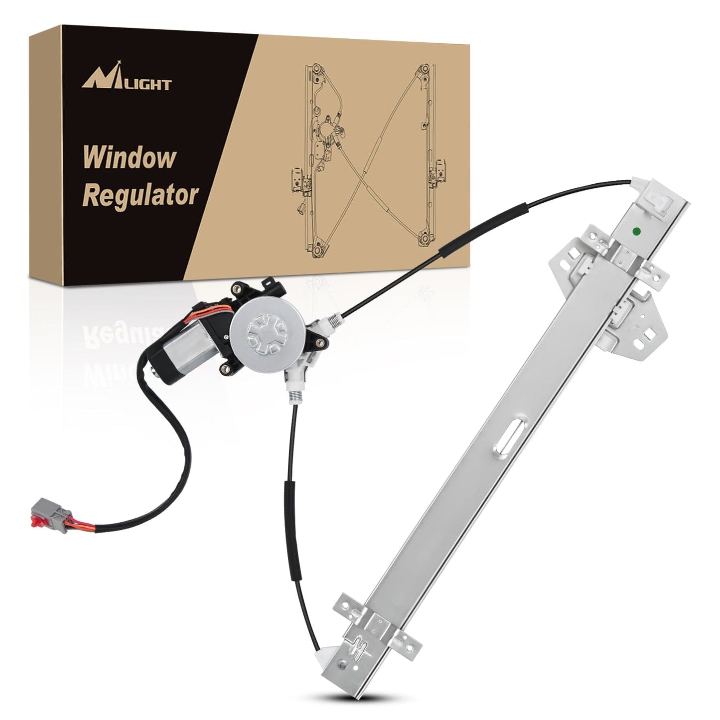 Window Regulator Power Window Regulator with Motor Assembly Replacement for Honda Pilot 2003 2004 2005 2006 2007 2008, Front Driver Side, 748-129