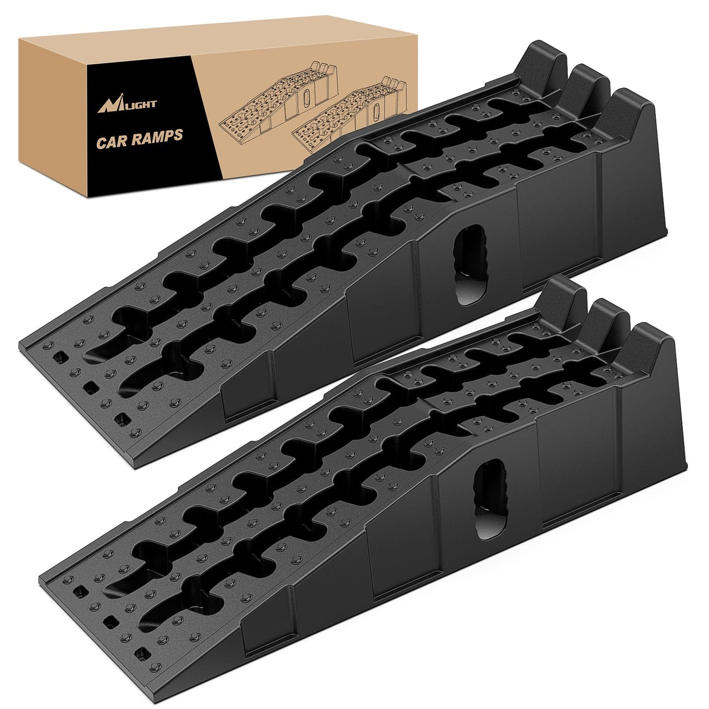 Curb Ramp 6.7Inch Lift Heavy Duty Truck Ramps 12000lb Capacity Portable Service Ramps