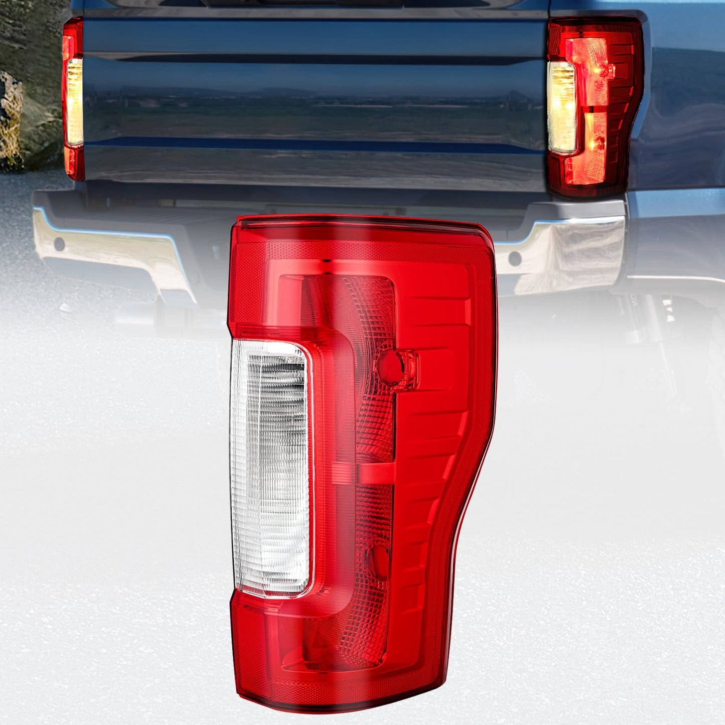 2017 2018 2019 Ford F250 F350 Super Duty Rear Lamp Replacement Taillight Assembly OE Style Passenger Side Red Lens Tail Lights - Top Tuning Boost