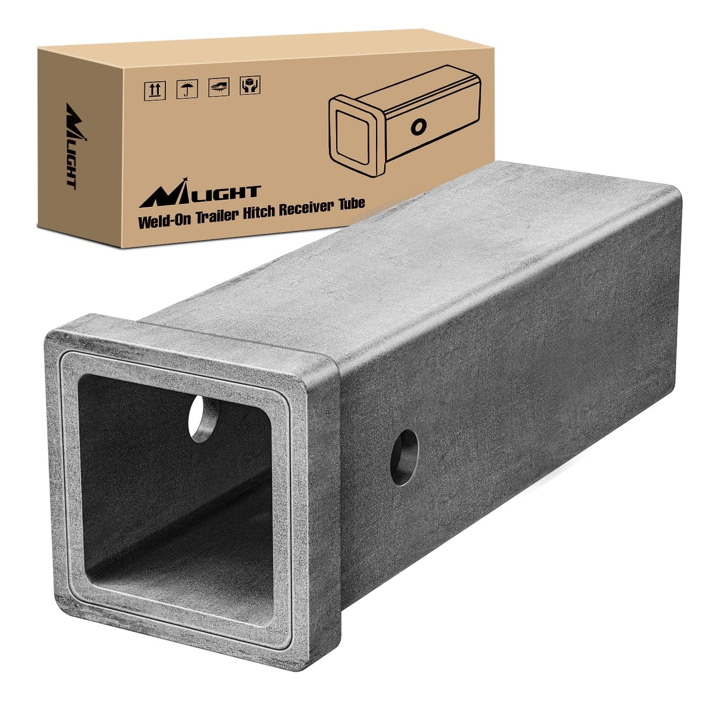 Trailer Hitch Hitch Adapter 2.5" x 10" Combo Bar Trailer Receiver Tube Weld-on Raw Steel Hitch Bar