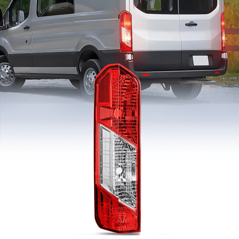 2015 2016 2017 2018 2019 2020 2021 2022 2023 Ford Transit 150 250 350 350HD Tail light Assembly Rear Lamp Replacement OE Style Driver Side Tail Lights - Top Tuning Boost