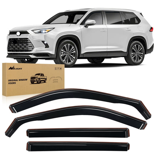 Rain Guards Window Deflectors for Toyota Highlander 2020 2021 2022 2023 2024 2025 Vent Window Visors, Rain Guards-4PCS
