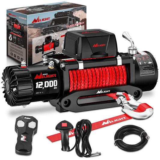 winch hook 12000 lb ATV/UTV Electric Winch Kit With Synthetic Winch Rope