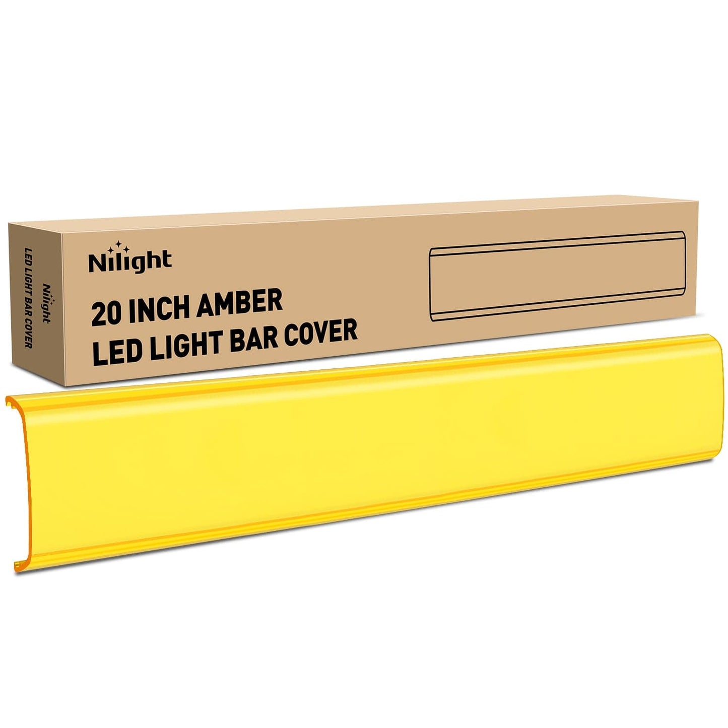 20 inch Amber Yellow Light Bar Cover Light Bars - Top Tuning Boost
