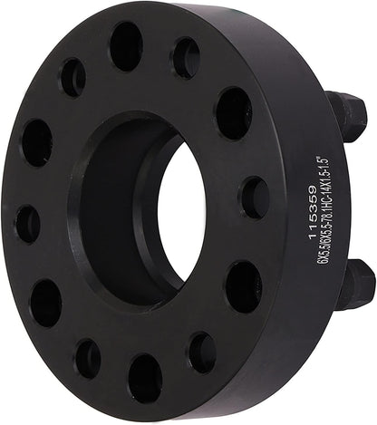 2PCS 6 Lug Hub Centric Wheel Spacers 1.5 inch 6x5.5 to 6x5.5 6x139.7mm to 6x139.7mm fit Chevrolet Silverado 1500 fit Chevrolet Suburban Avalanche Express 1500 Tahoe with 14x1.5 Studs