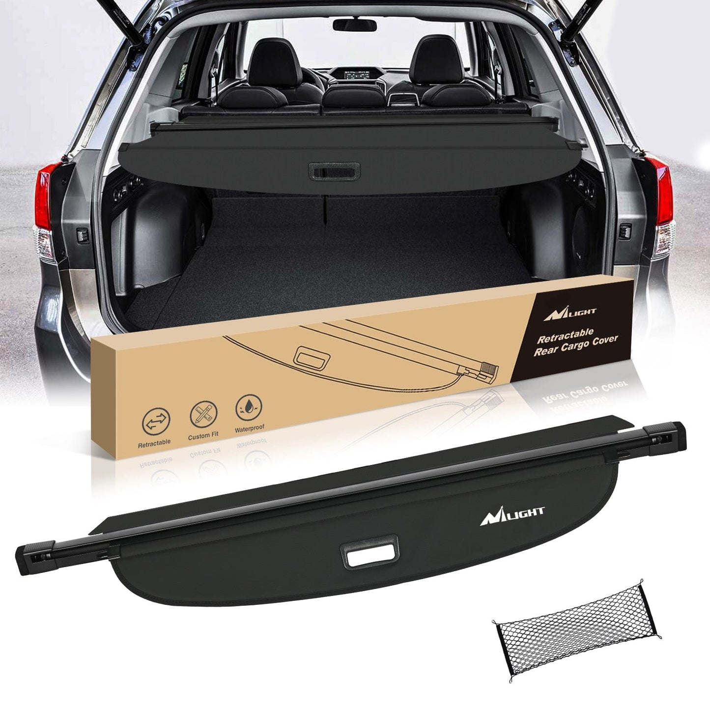 Trunk Cargo Cover 2020 2021 2022 2023 2024 2025 Subaru Outback Retractable Trunk Cargo Cover With Trunk Storage Net