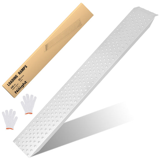 Curb Ramp Loading Ramps, 62.6Inch x 9Inch Heavy Duty Steel Trailer Ramp, 440lbs Capacity for Bicycle, Motorcycle, Scooter, Moped & More, 1 Pack