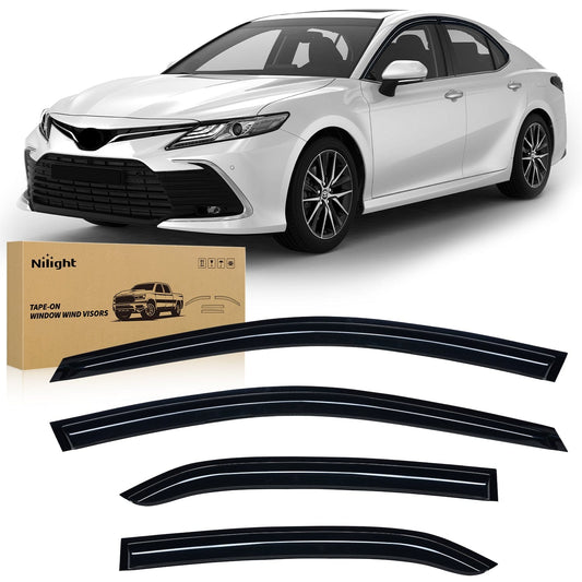 Rain Guards Window Rain Guards for Toyota Camry 2018 2019 2020 2021 2022 2023 2024, Out-Channel Window Visors Vent Wind Deflectors-4PCS