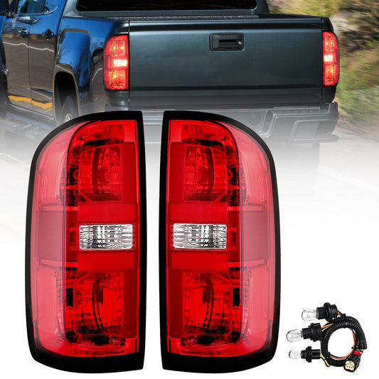 2015 2016 2017 2018 2019 2020 2021 2022 Chevy Colorado Taillight Assembly Rear Lamp Replacement OE Style Driver Side and Passenger Side w/Bulbs Tail Lights - Top Tuning Boost