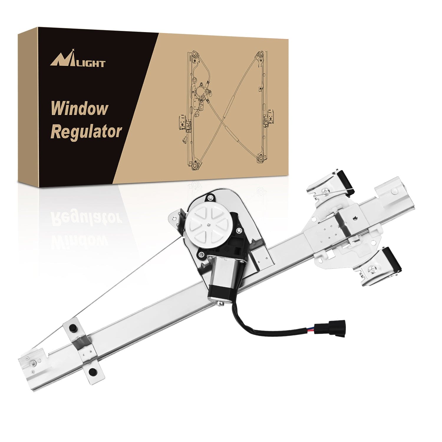 Window Regulator Power Window Regulator/Motor Rear Driver Side Compatible with Chevrolet Silverado/GMC Sierra 1500 2500 HD 3500 HD 2007 2008 2009 2010 2011 2012 2013,Rear Left,741-388