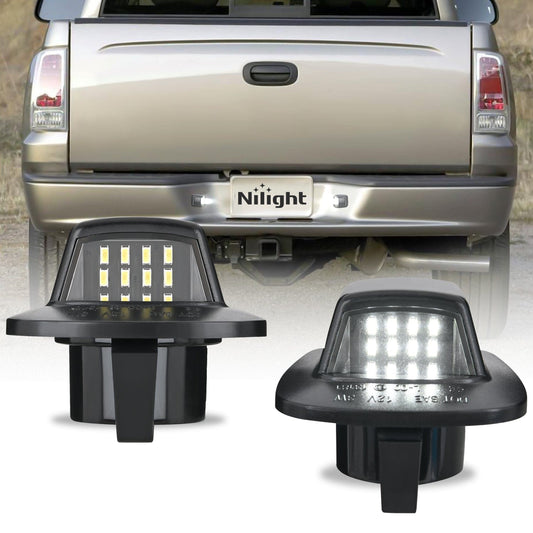 License Plate Lights Compatible with 1997 1998 1999 2010 2011 Dodge Dakota 2006 2007 2008 2009 Mitsubishi Raider with Black Housing 6000K White 2PCS Pack Headlights - Top Tuning Boost