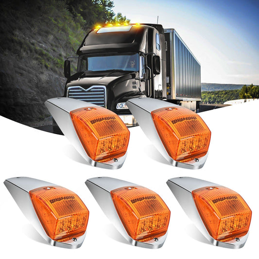 5PCS 17LED Amber Cab Roof Marker Light Headlights - Top Tuning Boost