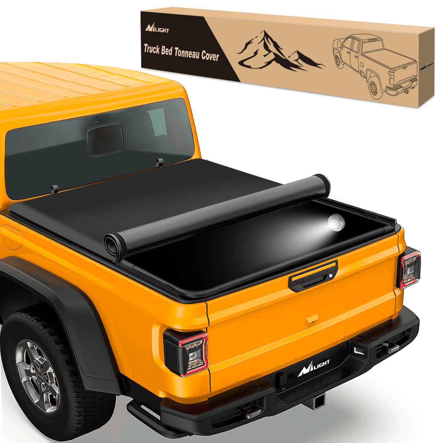 Trunk Bed Cover 2020 2021 2022 2023 2024 Jeep Gladiator JT 6.5ft Soft Roll Up Truck Tonneau Cover