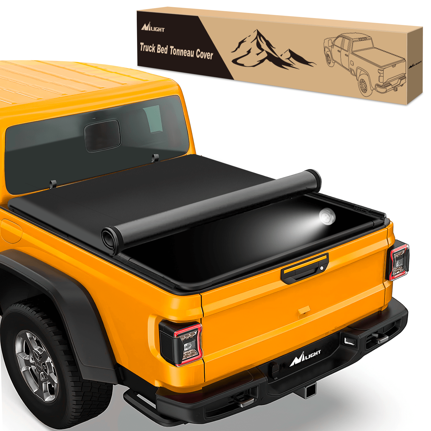 Trunk Bed Cover 2020 2021 2022 2023 2024 Jeep Gladiator JT 6.5ft Soft Roll Up Truck Tonneau Cover