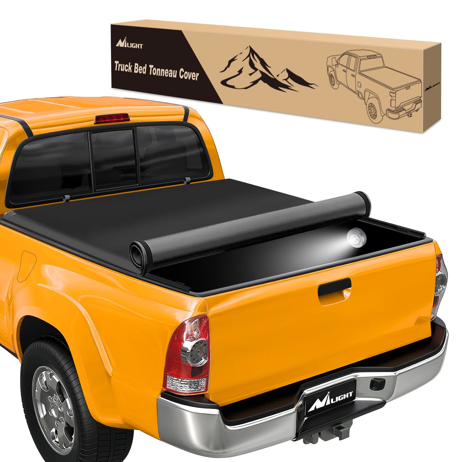 Truck Bed Cover 5ft Soft Roll Up Truck Bed Cover for Toyota Tacoma 2005 2006 2007 2008 2009 2010 2011 2012 2013 2014 2015
