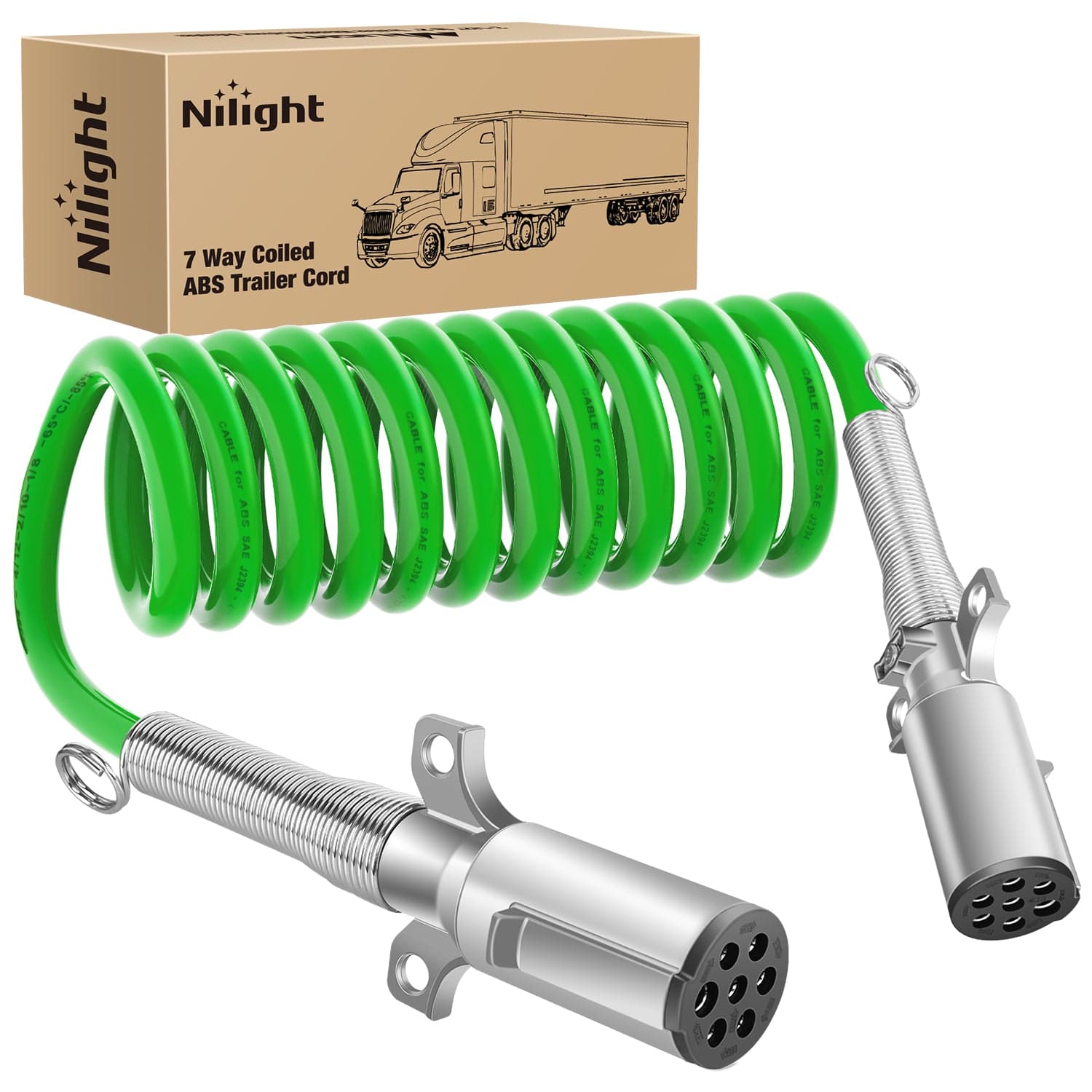 Accessories 15ft 7 Way to 6 Way Trailer Plug Adapter