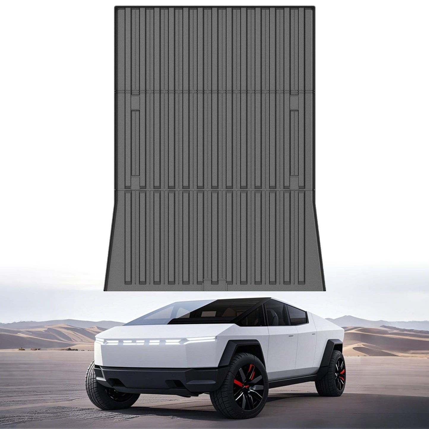 trunk Truck Bed Mat for Tesla Sybertruck 2023 2024 2025 6FT, 3D Anti-Slip, Thick and Durable, All Weather Custom Fit TPE Trunk Bed Liner