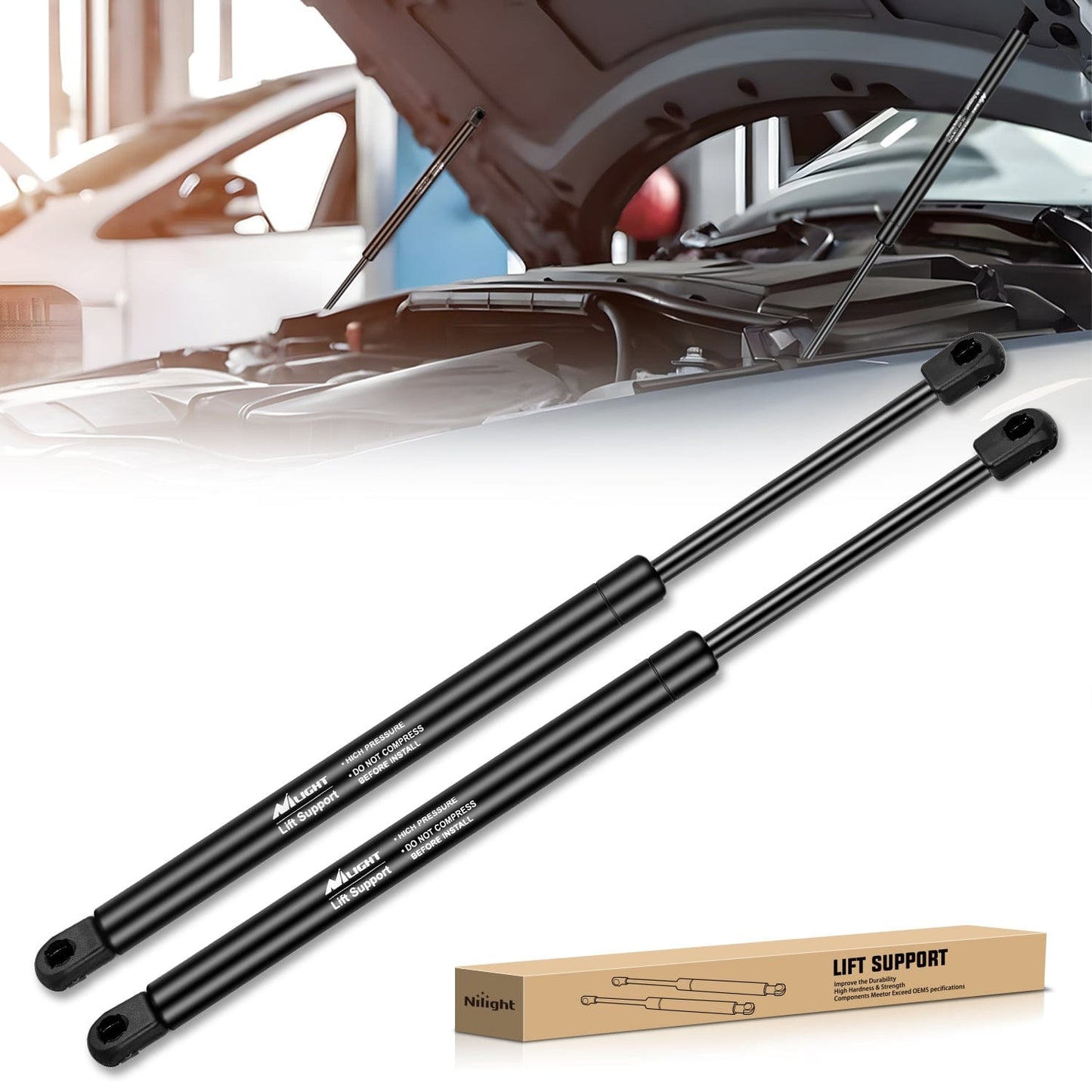Lift Supports 2 PCS Lift Support Struts Replacement for Ford Explorer 2002 2003 2004 2005 2006 2007 2008 2009 2010 Front Hood Gas Springs Shock Rods