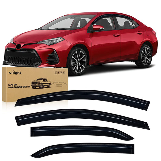 Rain Guards Window Rain Guards for Toyota Corolla 2014 2015 2016 2017 2018 2019, Out-Channel Window Visors Vent Wind Deflectors-4PCS