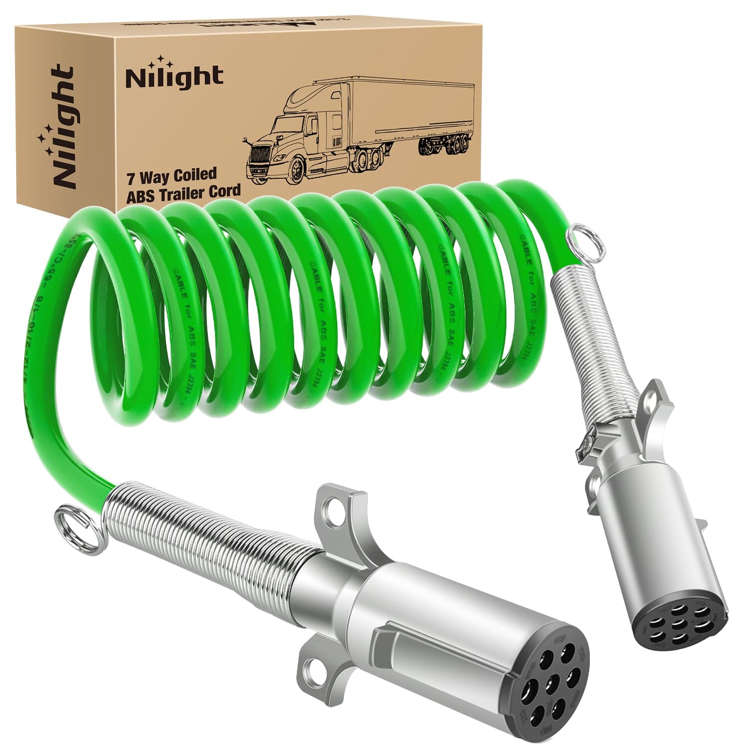 Accessories 12ft 7 Way to 6 Way Trailer Plug Adapter