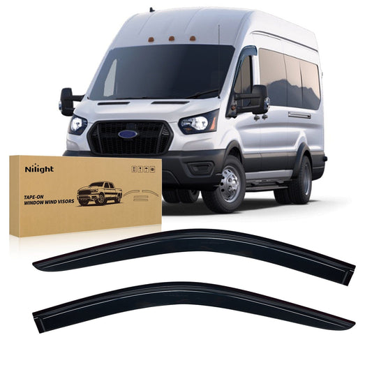 Rain Guards Window Visors for Ford Transit 2014 2015 2016 2017 2018 2019 2020 2021 2022 2023, Out-Channel Window Wind Deflectors Rain Guards -2PCS