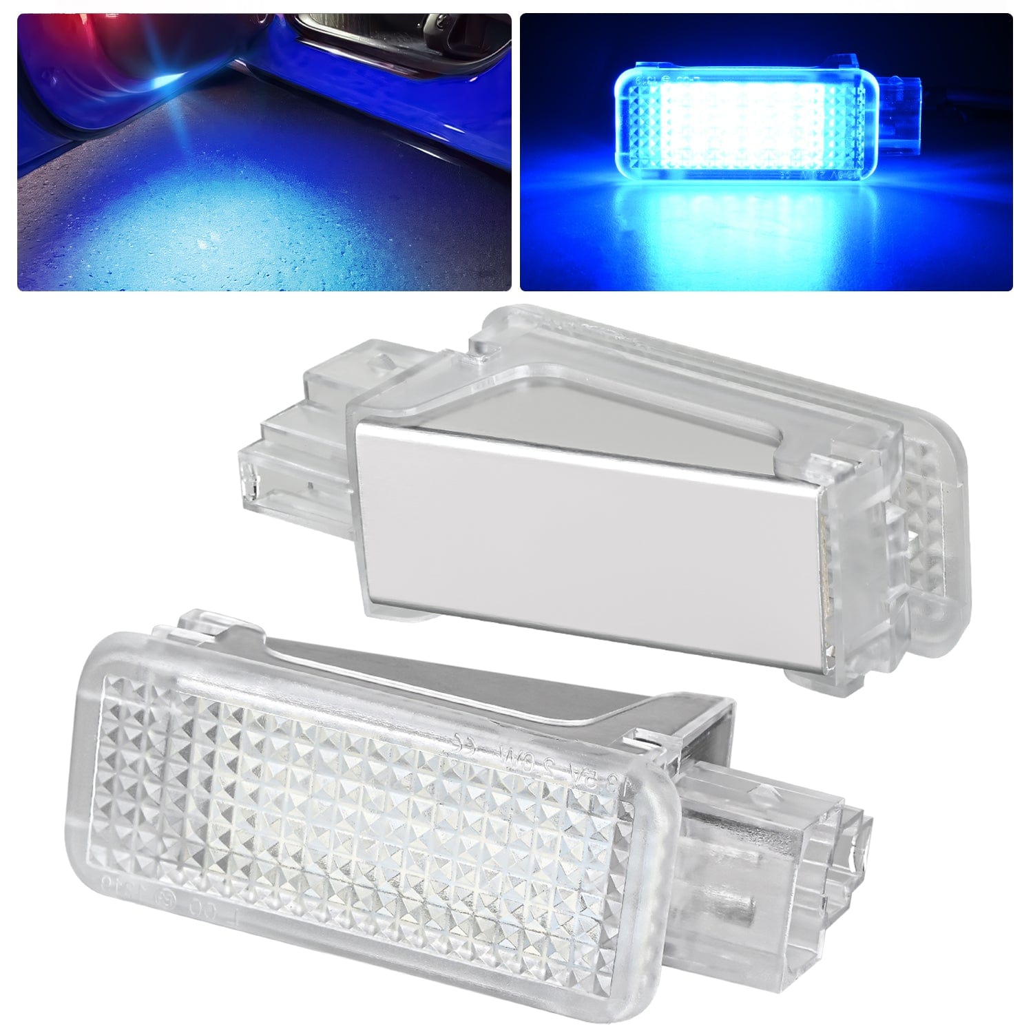 2PCS LED Interior Door Panel Light Courtesy Warning Lights Blue Beam Plug and Play Compatible with Audi A3 A4 A5 A6 A7 S3 S4 S5 S6 S7 Q5 Q7 TT OEM Replacement CANbus Error Free Headlights - Top Tuning Boost