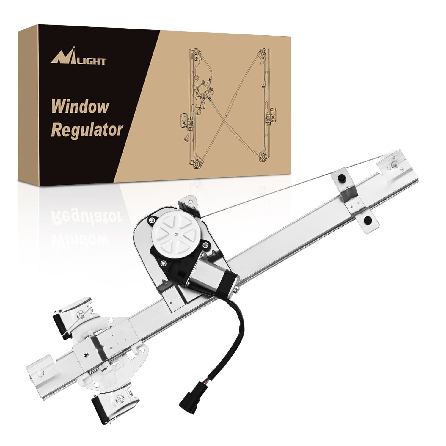 Window Regulator Power Window Regulator/Motor Rear Passenger Side Compatible with Chevrolet Silverado/GMC Sierra 1500 2500 HD 3500 HD 2007 2008 2009 2010 2011 2012 2013,Rear Right,741-389