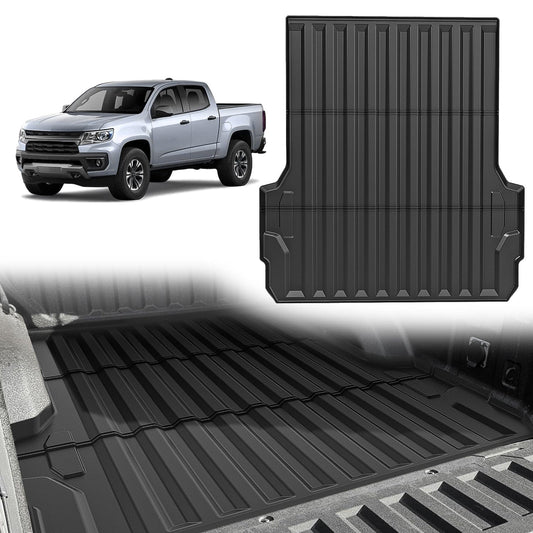 Truck Bed Mat 5ft Rubber Short Bed For 2015 2016 2017 2018 2019 2020 2021 2022 Chevy Colorado/GMC Canyon