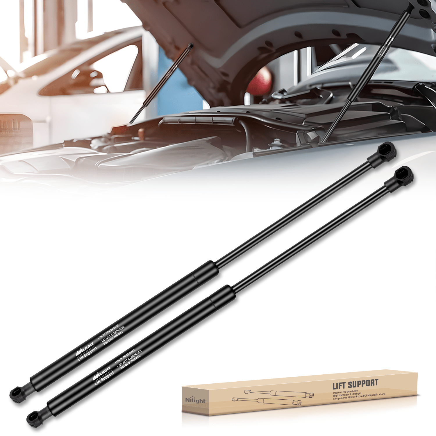 Lift Supports 2 PCS Lift Support Struts Replacement for Toyota 4Runner 2003 2004 2005 2006 2007 2008 2009 Front Hood Gas Springs Shock Rods