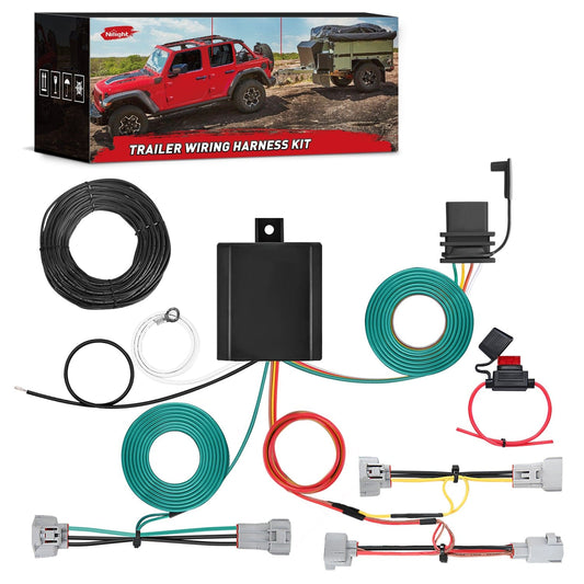 Wiring Harness Kit 4 Pin Trailer Wiring Harness Kit 56349 Vehicle Standard 4 Way Connector Custom for Toyota Tacoma 2016 2017 2018 2019 2020 2021 2022 2023