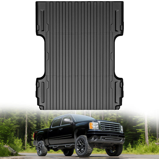 trunk 6.6ft Rubber Short Trunk Bed for 007-2019 Silverado/Sierra 2500 3500HD & 1500 2007-2018, TPE Heavy-Duty Pick-up Bed Liner for Chevy GMC Accessories, Anti-Slip Texture, All Weather Protection