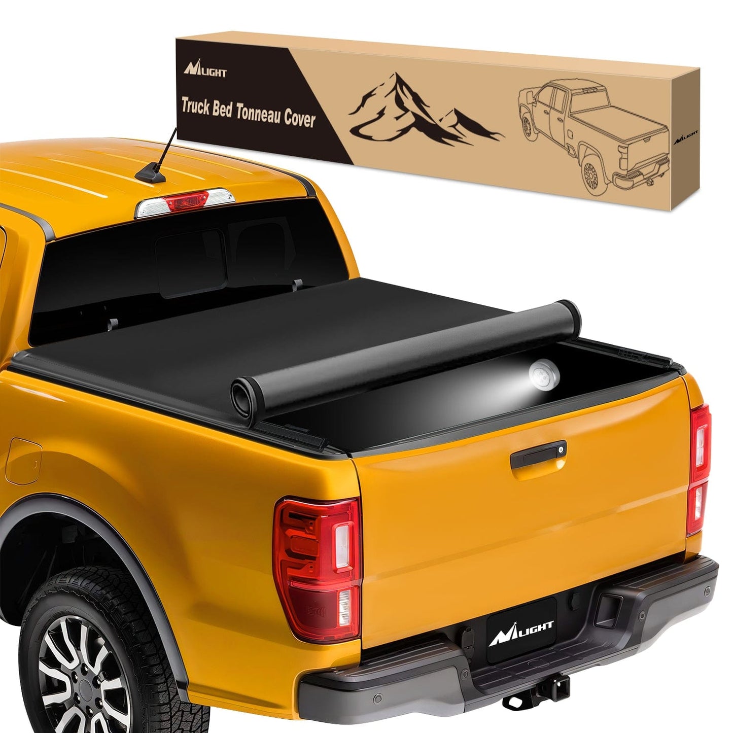 Trunk Bed Cover 5ft Soft Roll Up Truck Bed Cover for Ford Ranger 2019 2020 2021 2022 2023
