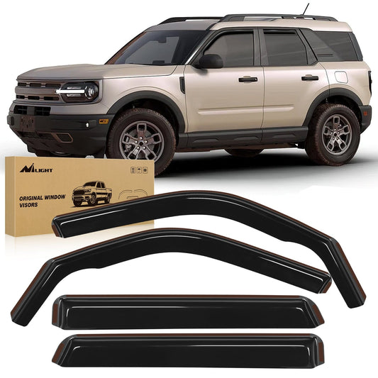 Rain Guards Rain Guards for Ford Bronco Sport 2021 2022 2023 2024 Original Window Deflectors,Vent Window Visors-4PCS
