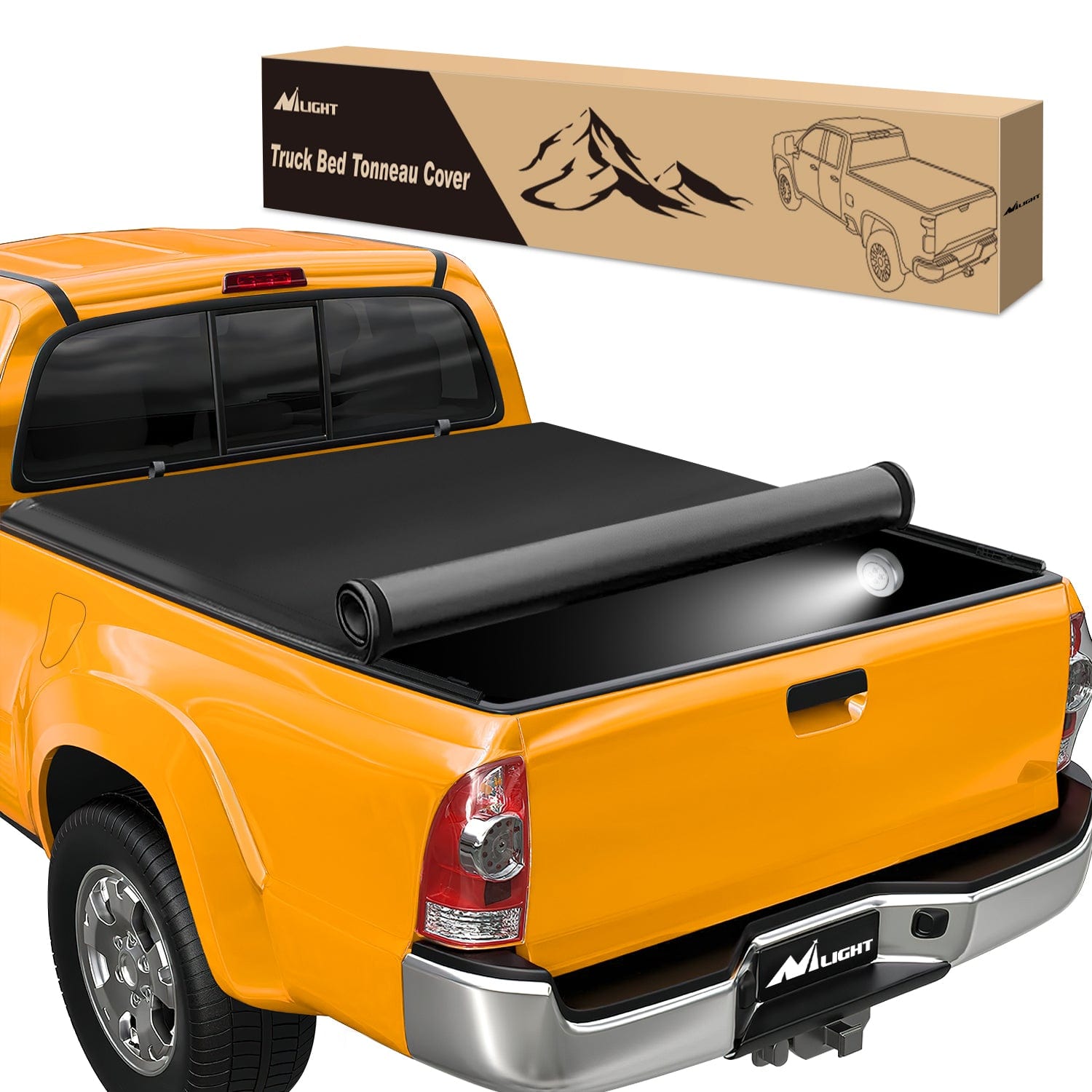 Trunk Bed Cover 2014 2015 2016 2017 2018 2019 2020 2021 Toyota Tundra 5.5ft Soft Roll Up Truck Tonneau Cover