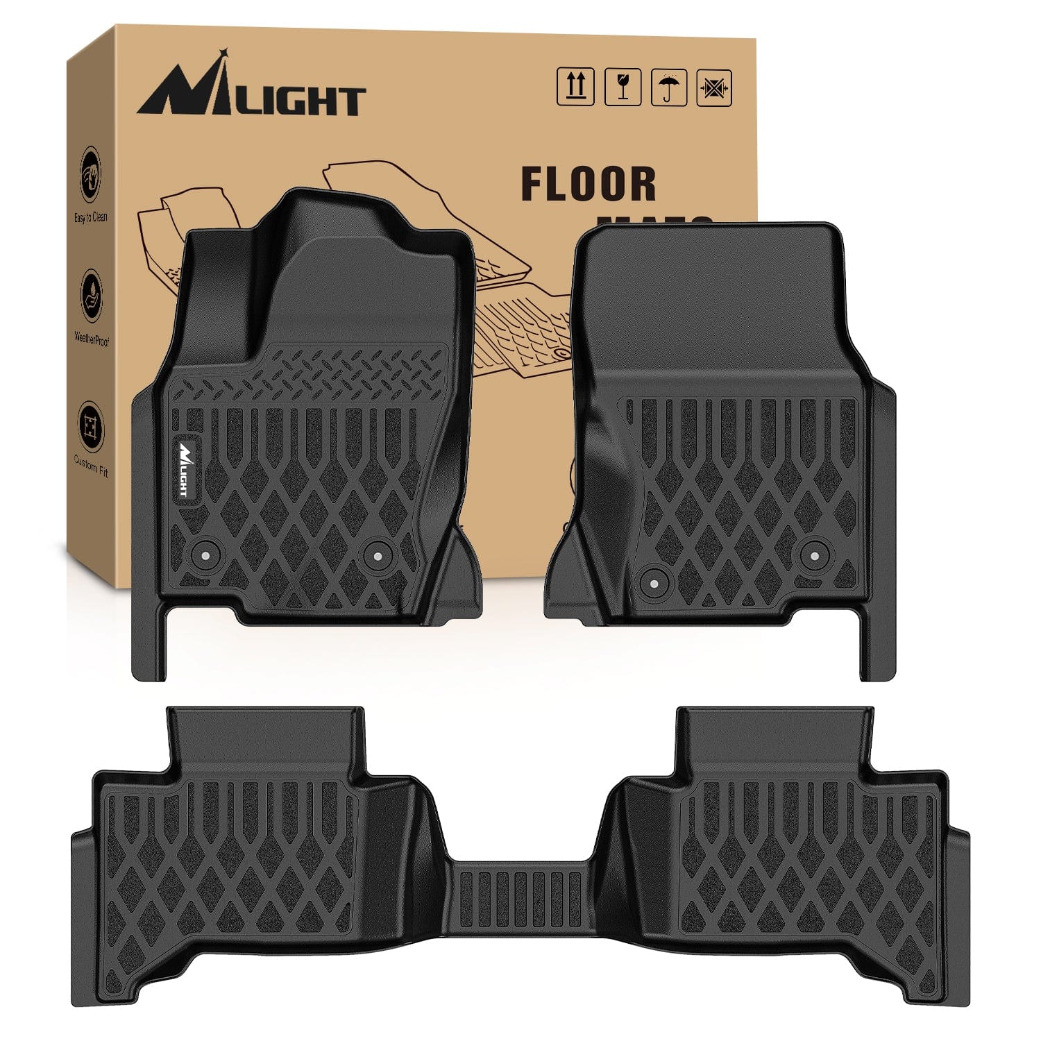 Floor Mat Floor Mats for Toyota Land Cruiser GX550 (Only for 5 Seats) 2024 2025 2026 All Weather Custom Fit Heavy Duty Floor Liners