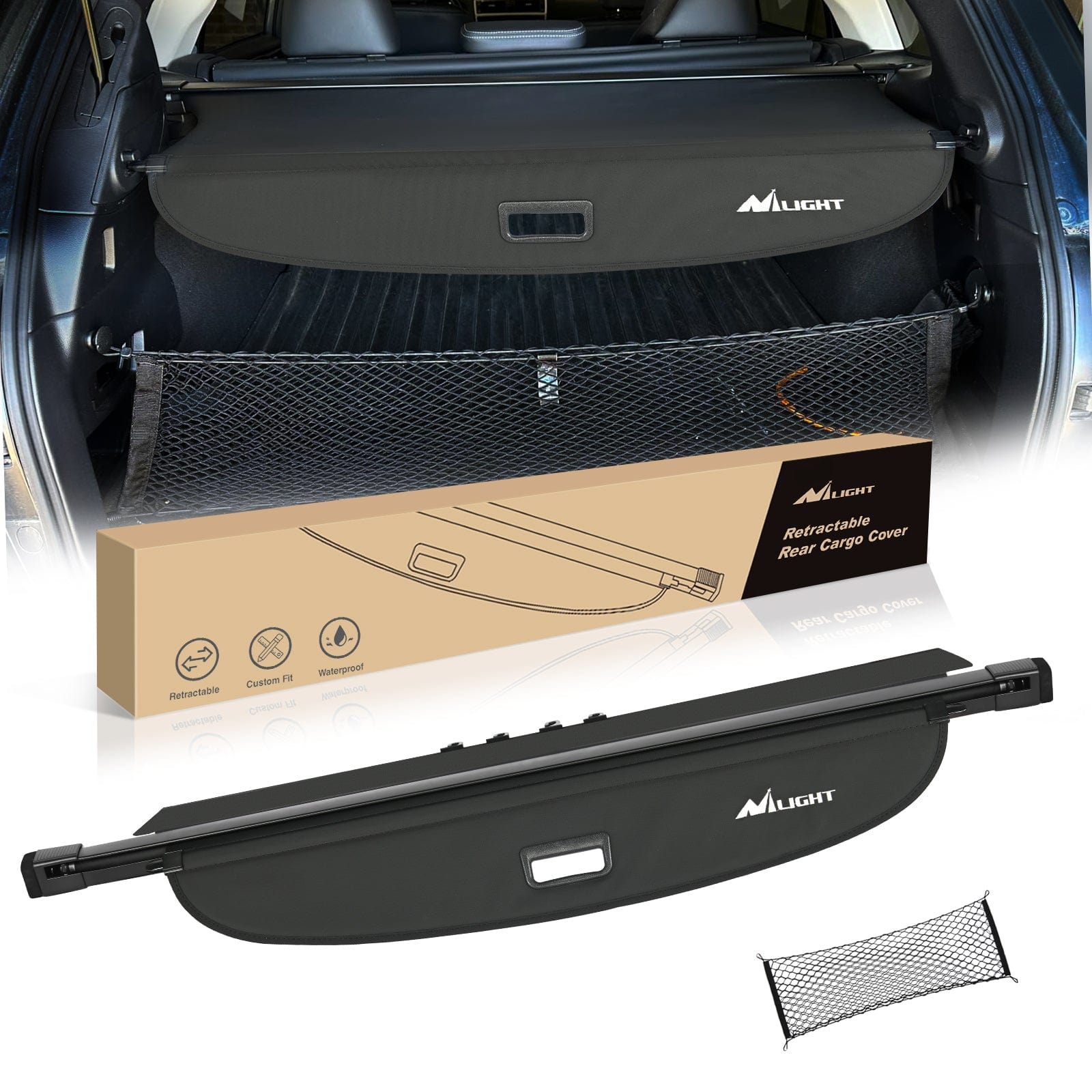 Trunk Cargo Cover 2015 2016 2017 2018 2019 Subaru Outback Retractable Trunk Cargo Cover With Trunk Storage Net