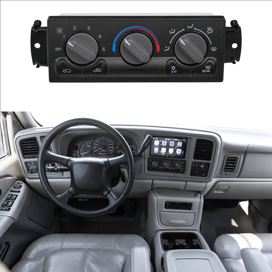 Climate Control Module A/C Heater Climate Control Module Switch Panel Compatible with 1999 2000 2001 2002 Silverado Sierra 2000-2002 Suburban/Tahoe/Yukon XL Truck Replacement Air Conditioning Control Module