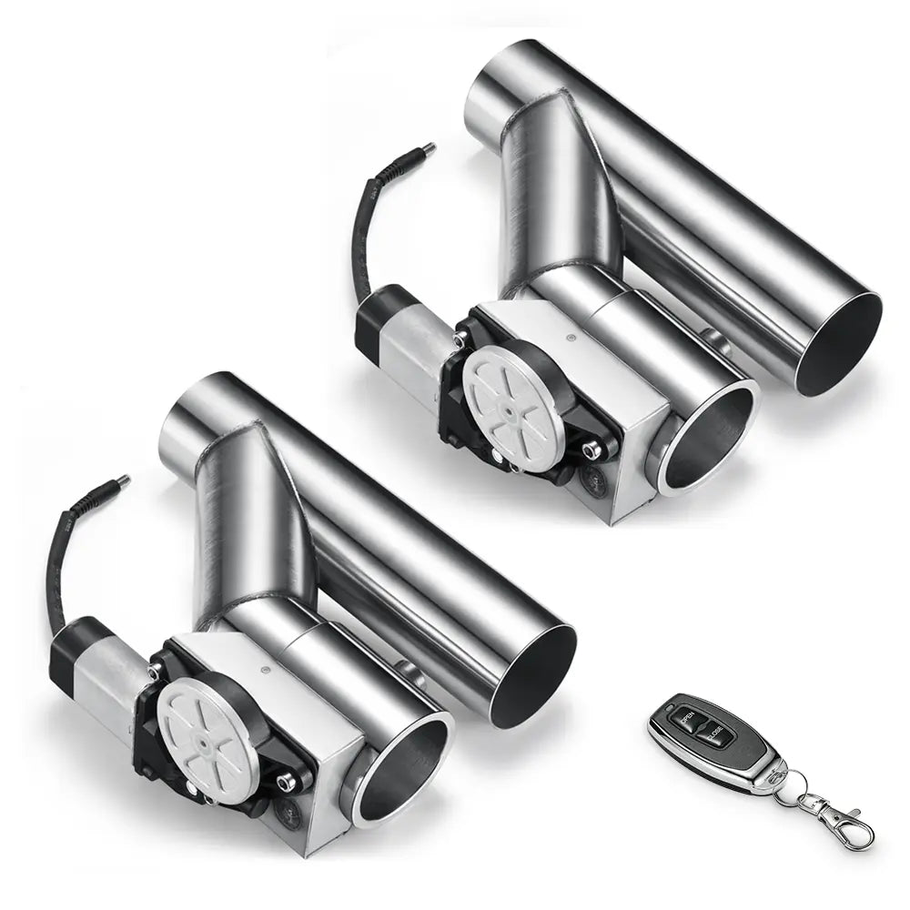 2.0/2.5/3.0 Inch Dual Electric Exhaust Cutout Remote Kit with One Controller | FLASHARK