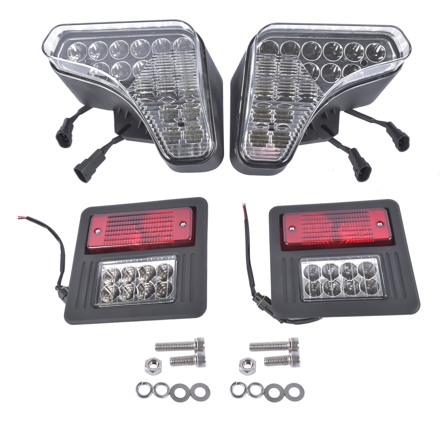 6672276 Front Rear LED Light Kit for Bobcat 864 873 883 963 A220 A300 A770 7251341 7251340 Headlights - Top Tuning Boost