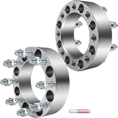 8x6.5 to 8x6.5 Wheel Spacers 2 inch 8 Lug 8x165.1mm to 8x165.1mm fit Chevrolet Silverado 1500 HD 2001-2006 fit GMC Sierra 2500 HD 2001-2010 fit Silverado 3500 HD 2007-2010-2 PCS