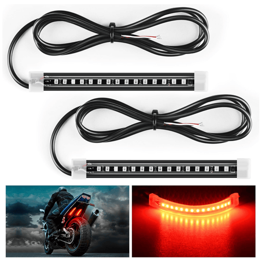 5 Inch 15Leds Red Light Strip 2PCS Headlights - Top Tuning Boost