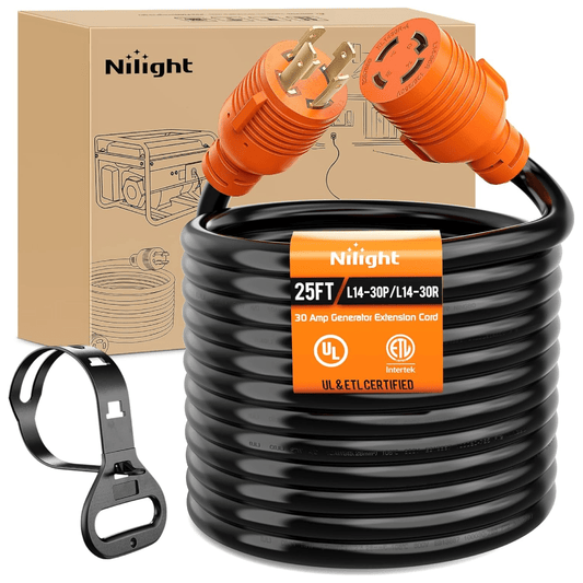 30Amp 25FT Generator Extension Cord Nilight
